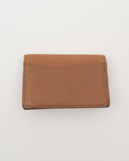 2000s CHLOE Bow Light Brown Leather Card Case