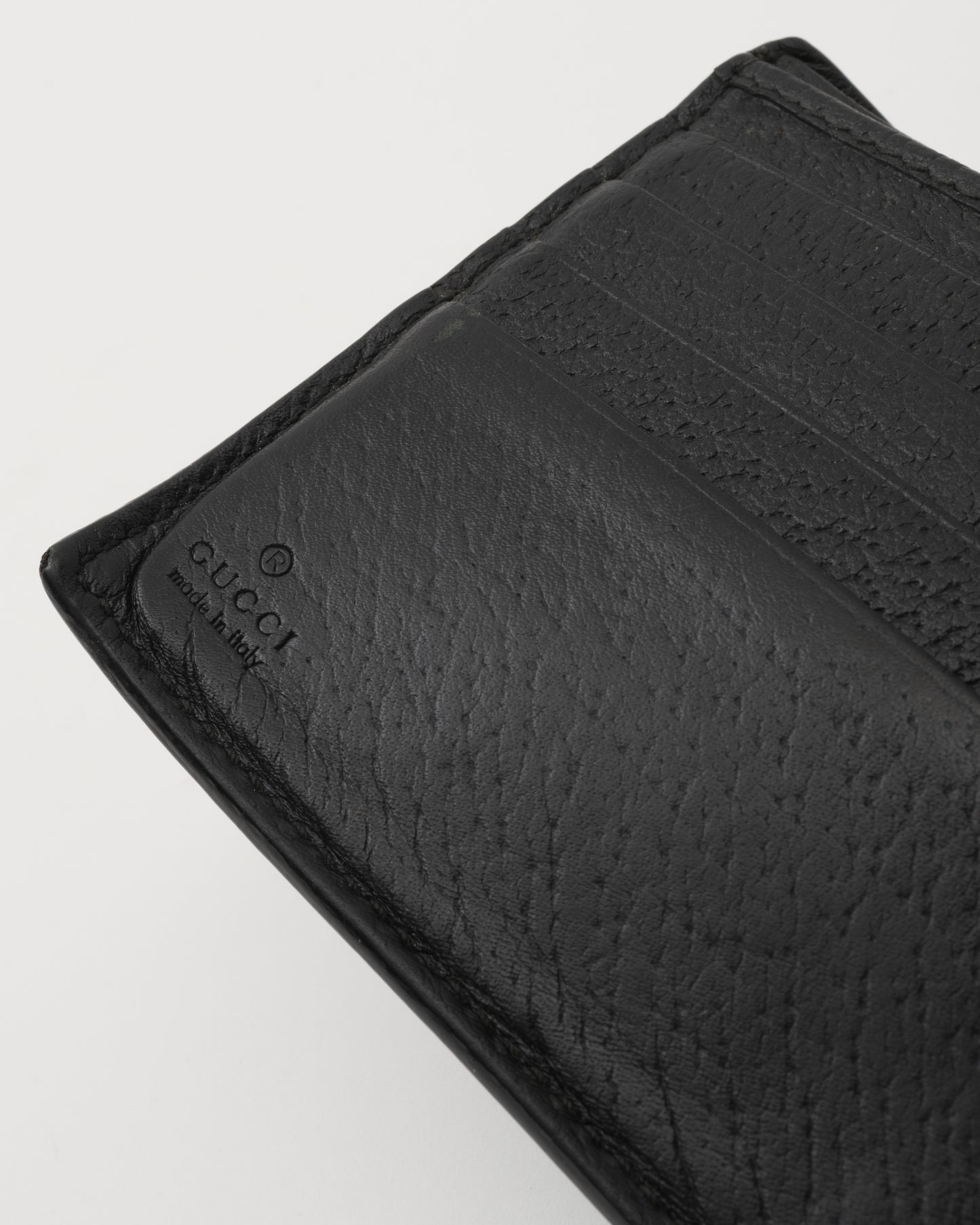 90s GUCCI Black Leather Marmont Wallet