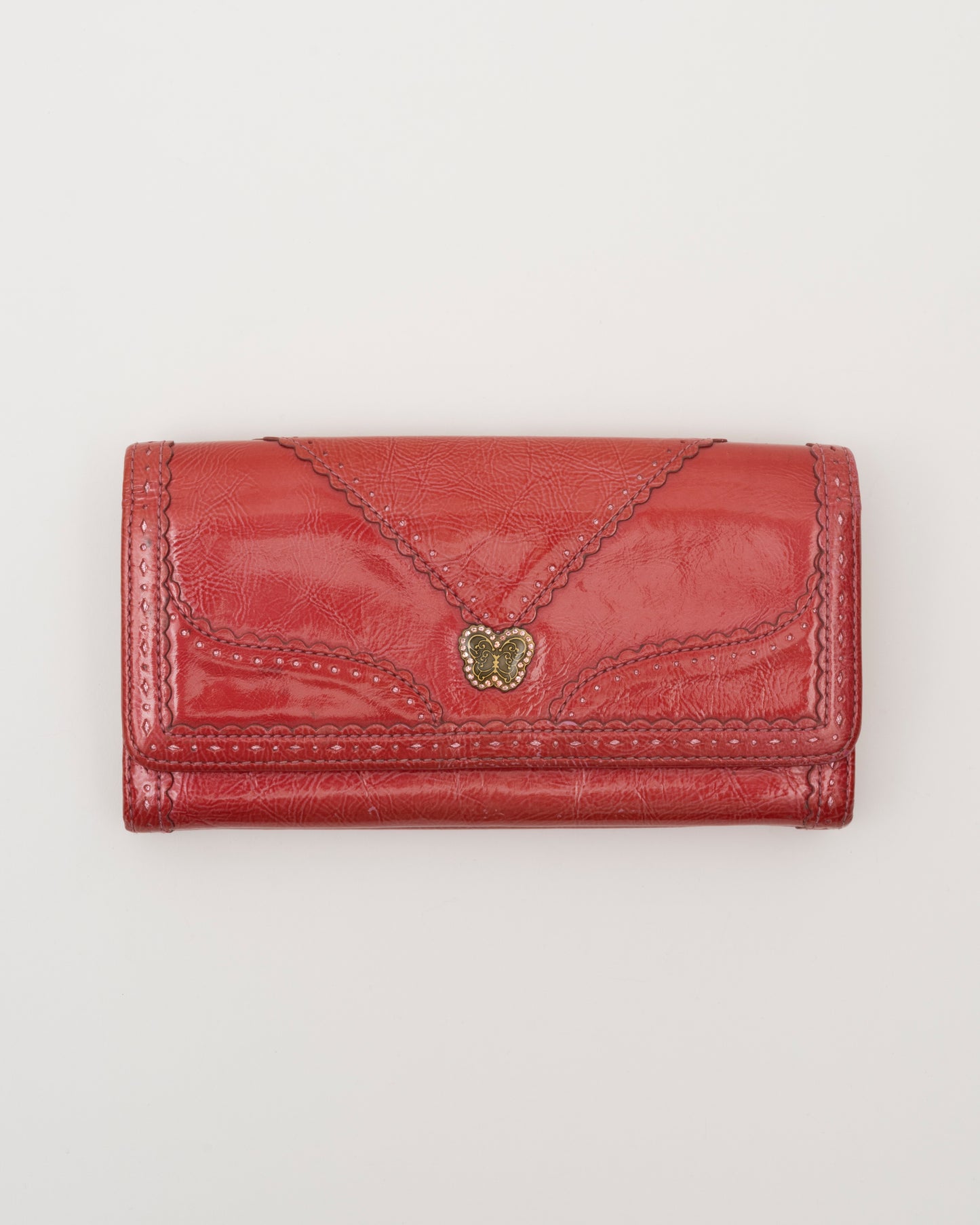 2000s ANNA SUI Red Butterfly Wallet