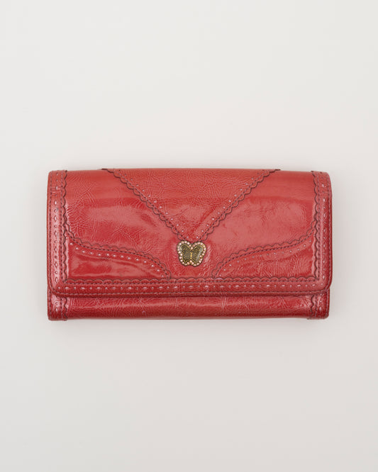 2000s ANNA SUI Red Butterfly Wallet
