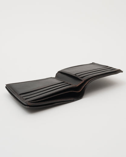 90s GUCCI Men's Black Leather Diamond Pattern Wallet