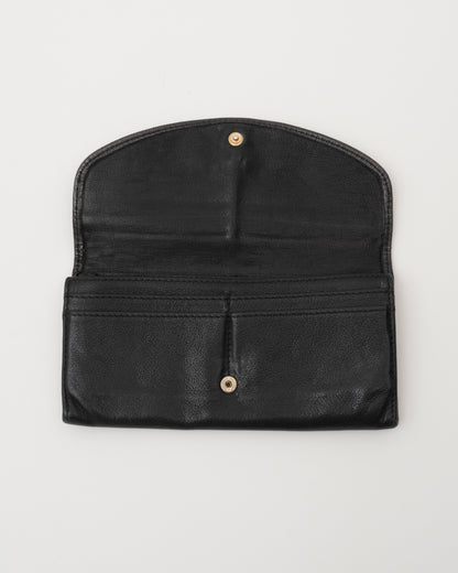 2000s CHLOE Lily Black Metallic Wallet