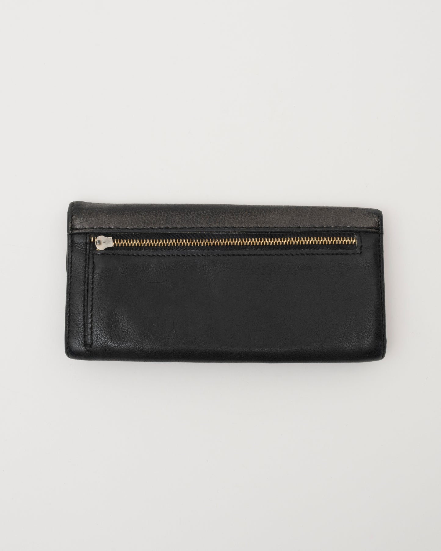 2000s CHLOE Lily Black Metallic Wallet