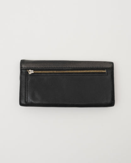 2000s CHLOE Lily Black Metallic Wallet