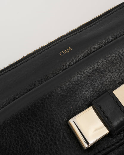 2000s CHLOE Black Lily Zip Wallet