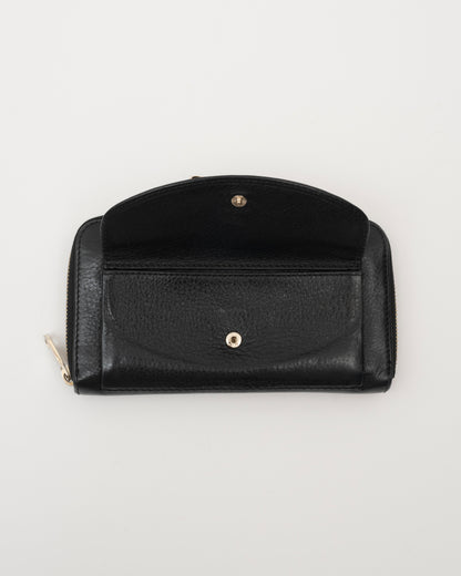 2000s CHLOE Black Lily Zip Wallet