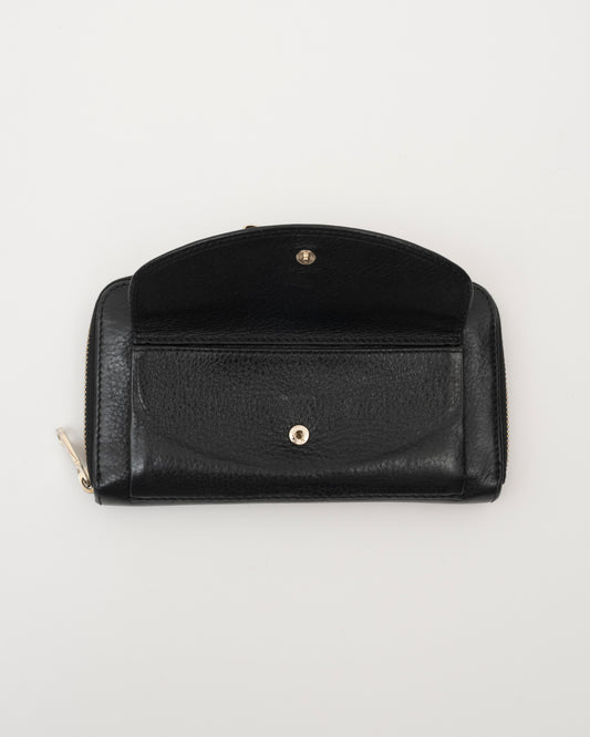 2000s CHLOE Black Lily Zip Wallet