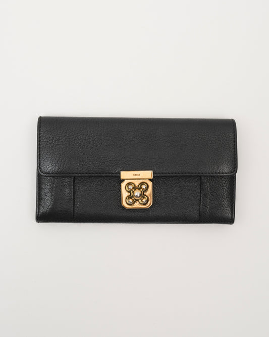 2000s CHLOE Black Elise Long Wallet