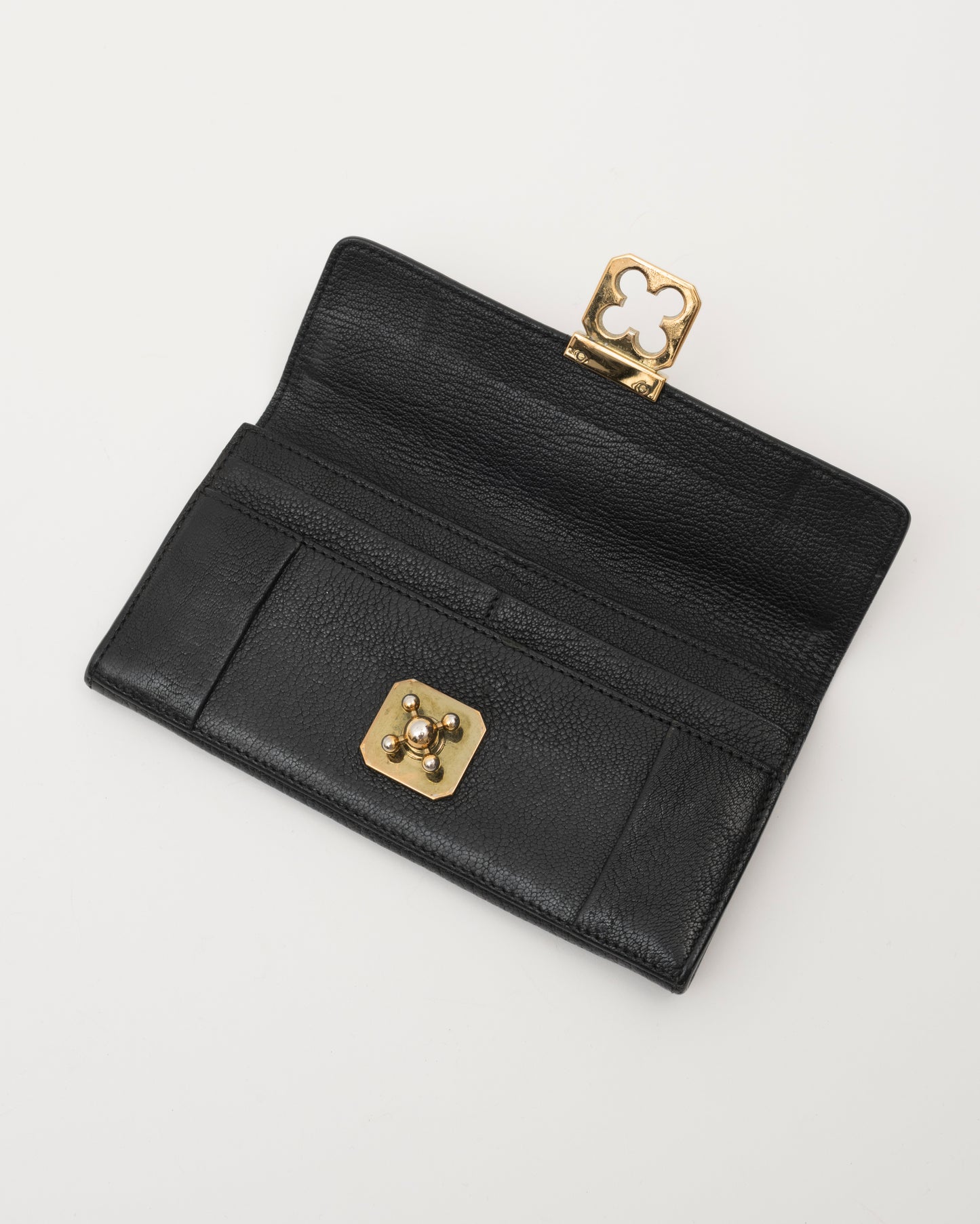 2000s CHLOE Black Elise Long Wallet