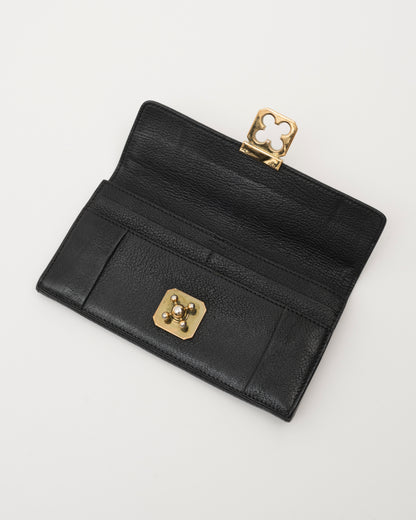 2000s CHLOE Black Elise Long Wallet