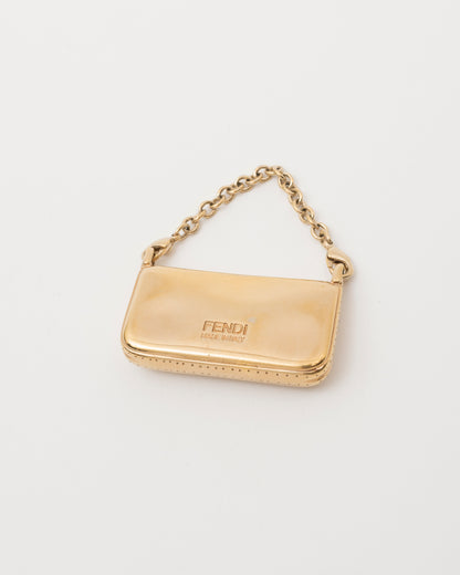 90s FENDI Gold Baguette Charm