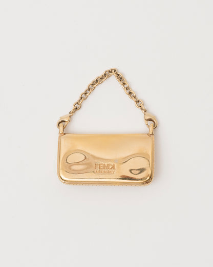 90s FENDI Gold Baguette Charm