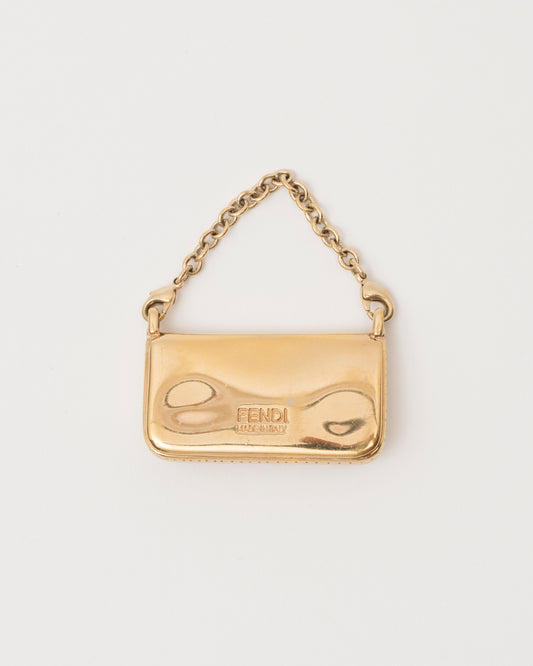 90s FENDI Gold Baguette Charm