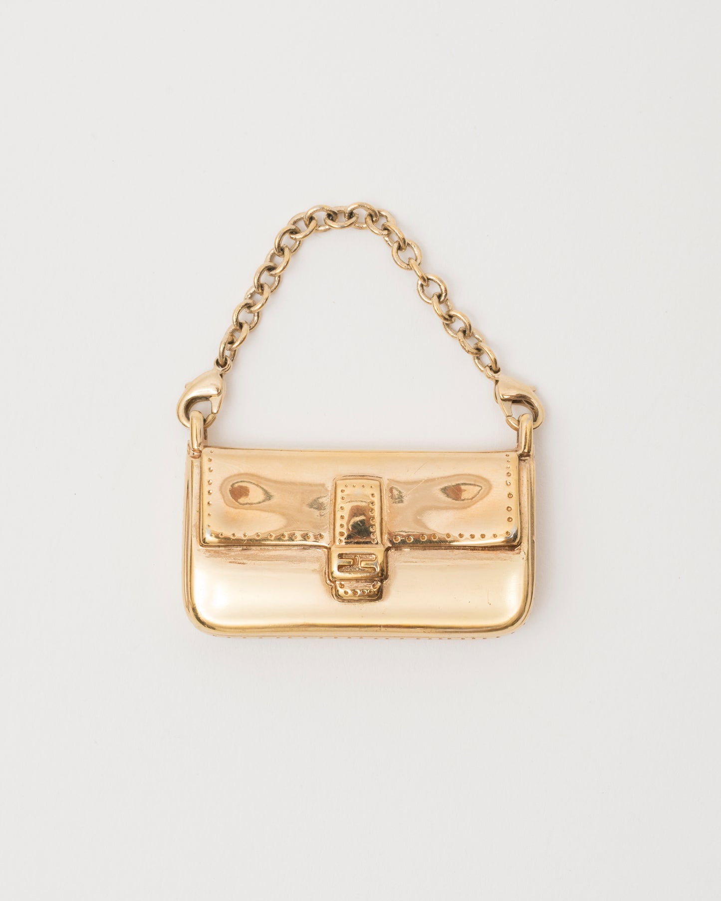 90s FENDI Gold Baguette Charm