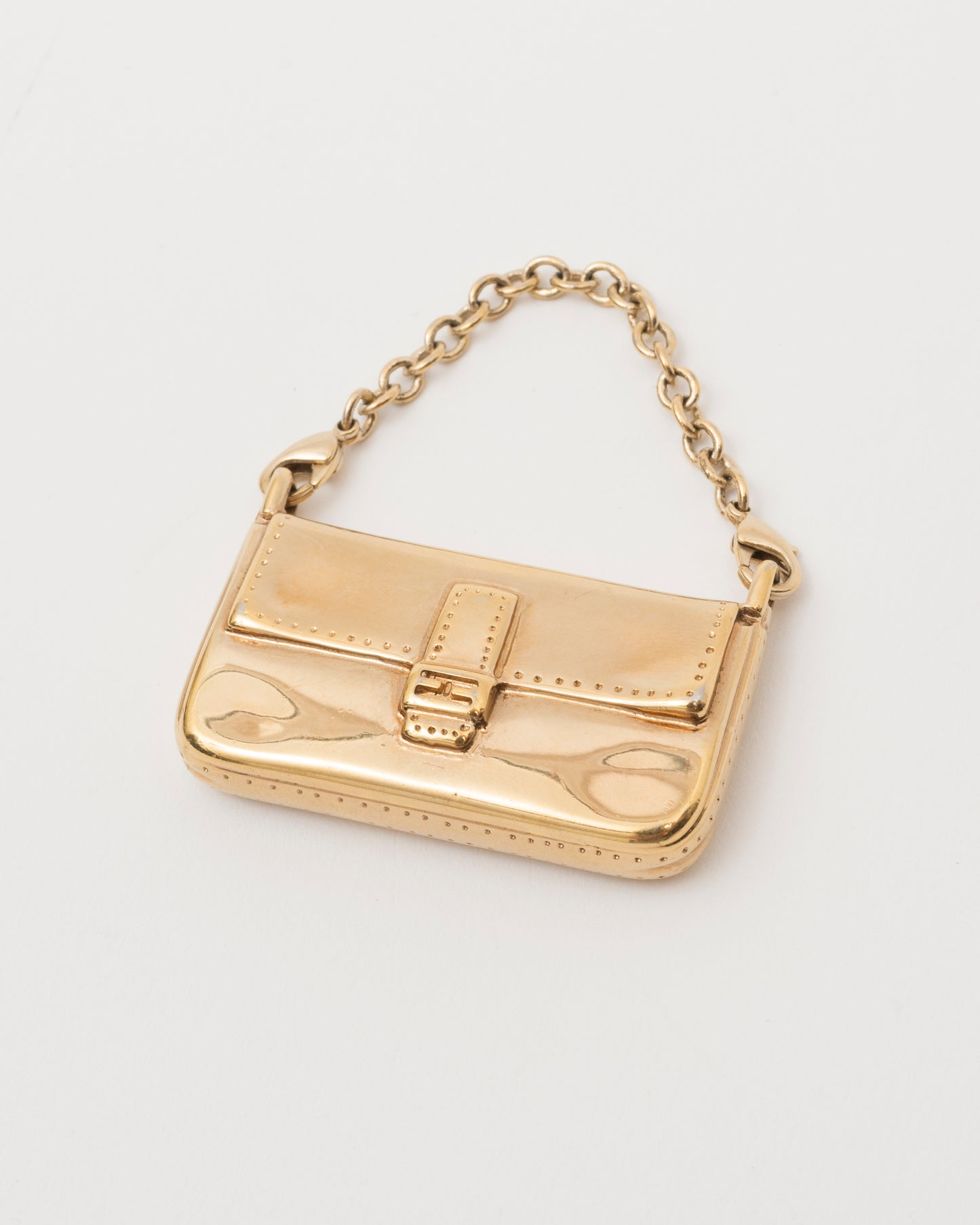 90s FENDI Gold Baguette Charm