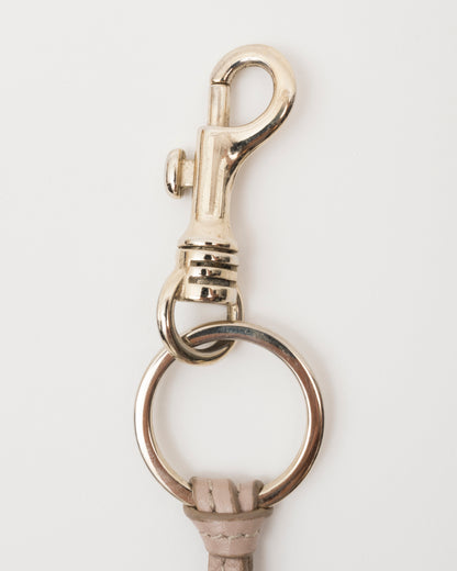 2000s CHLOE Taupe Bow Leather Key/Bag Charm