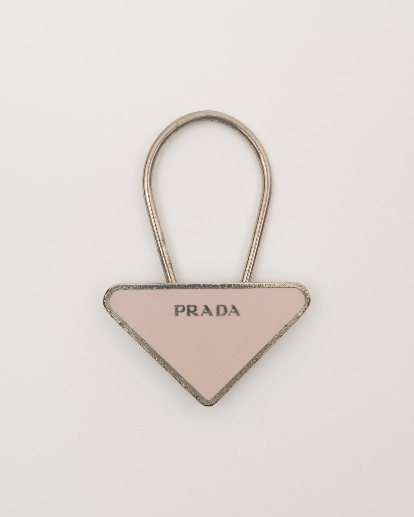 90s PRADA Pale Pink Triangle Key/Bag Charm