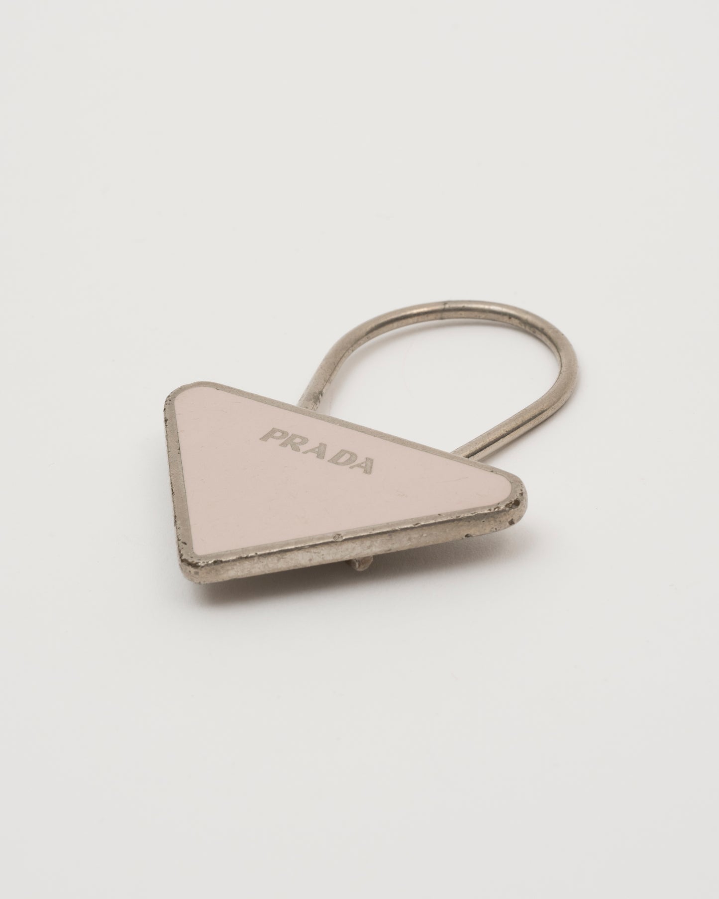90s PRADA Pale Pink Triangle Key/Bag Charm