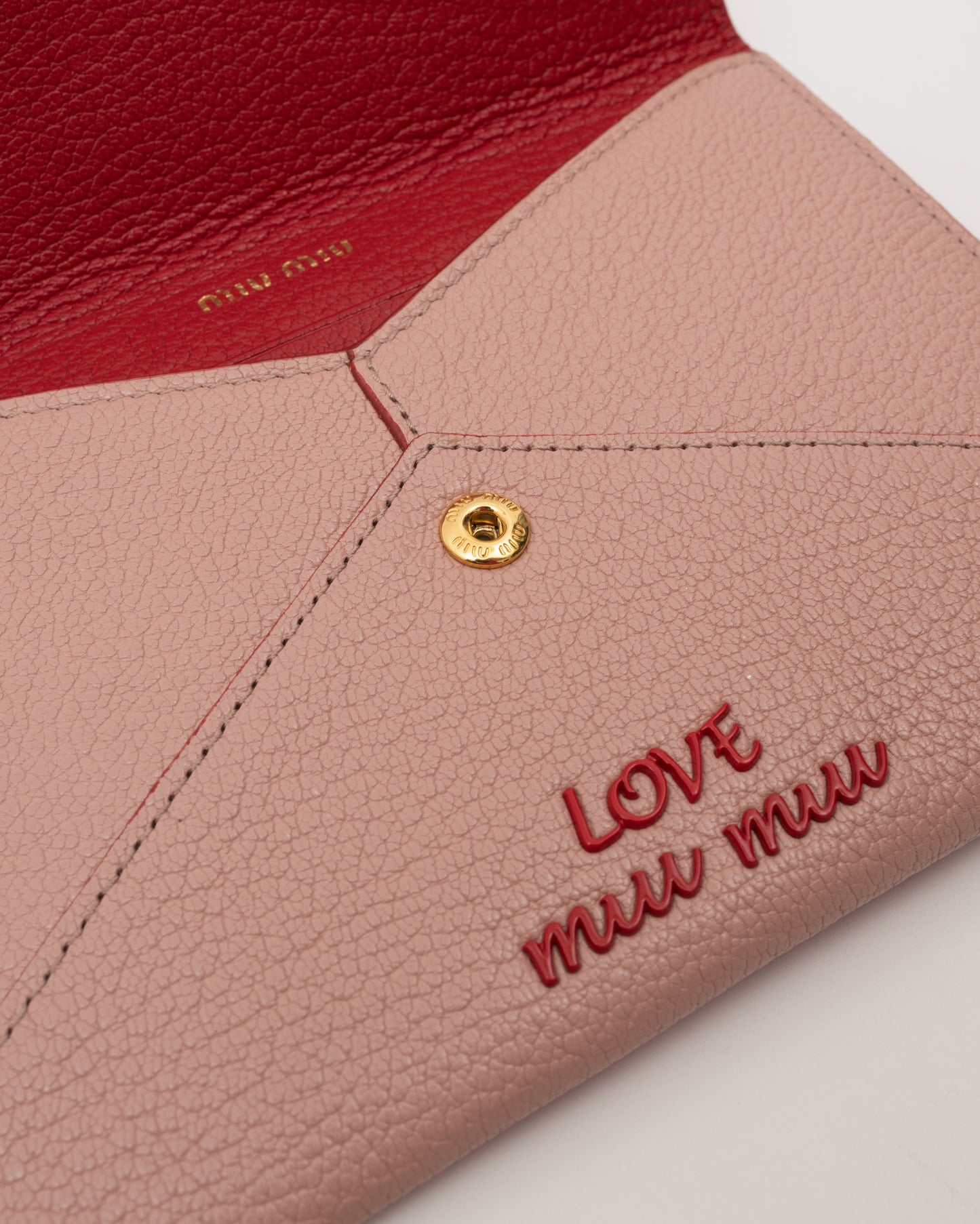 2000s MIU MIU Pink Love Letter Envelope Mini Bag