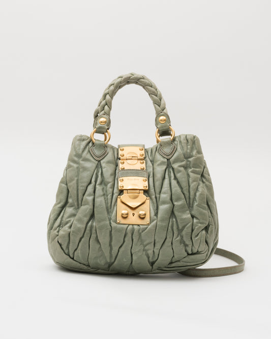 2000s MIU MIU Sage Matelasse Bag