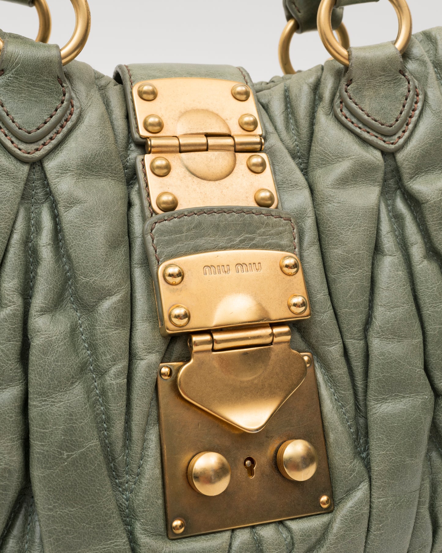 2000s MIU MIU Sage Matelasse Bag