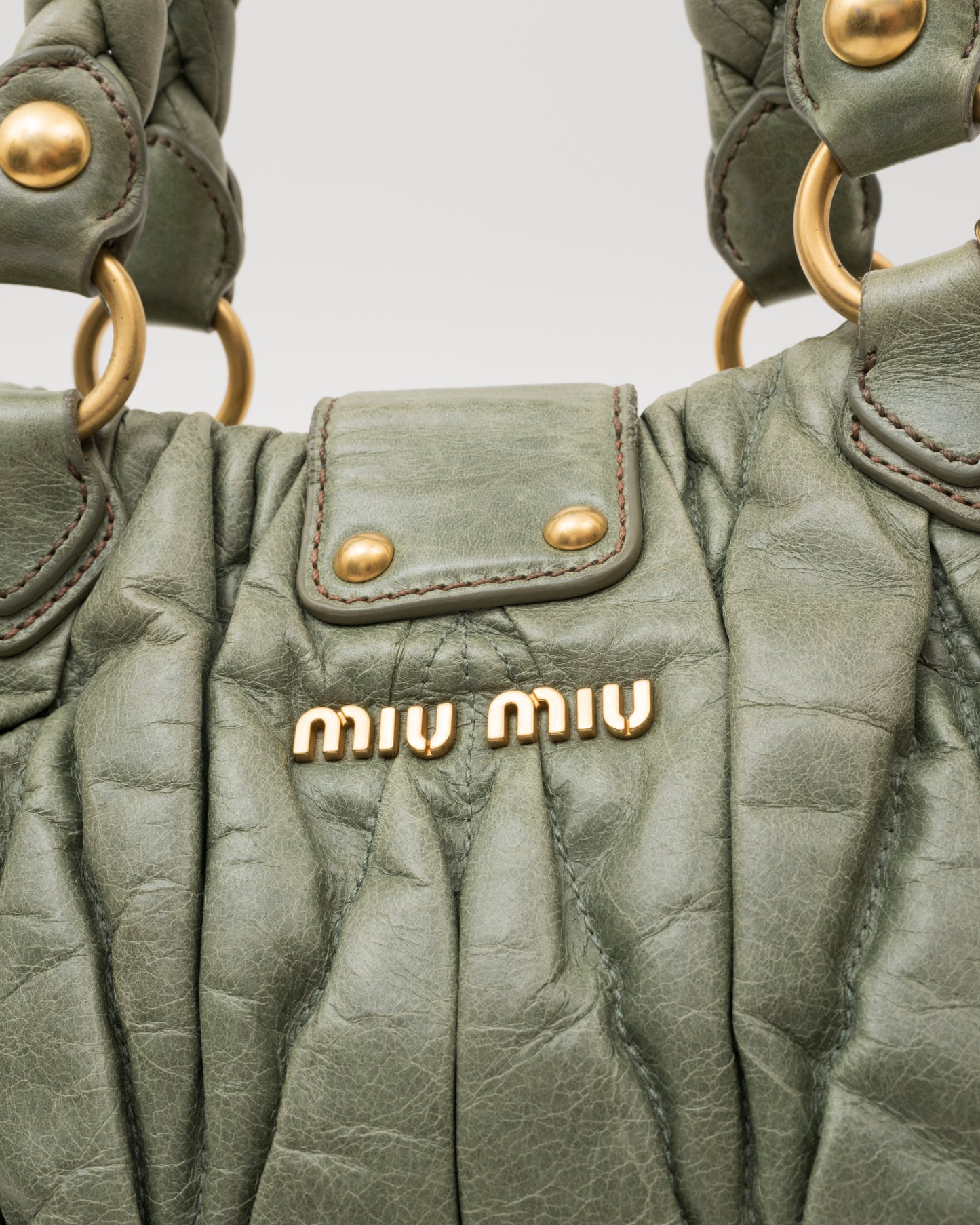 2000s MIU MIU Sage Matelasse Bag