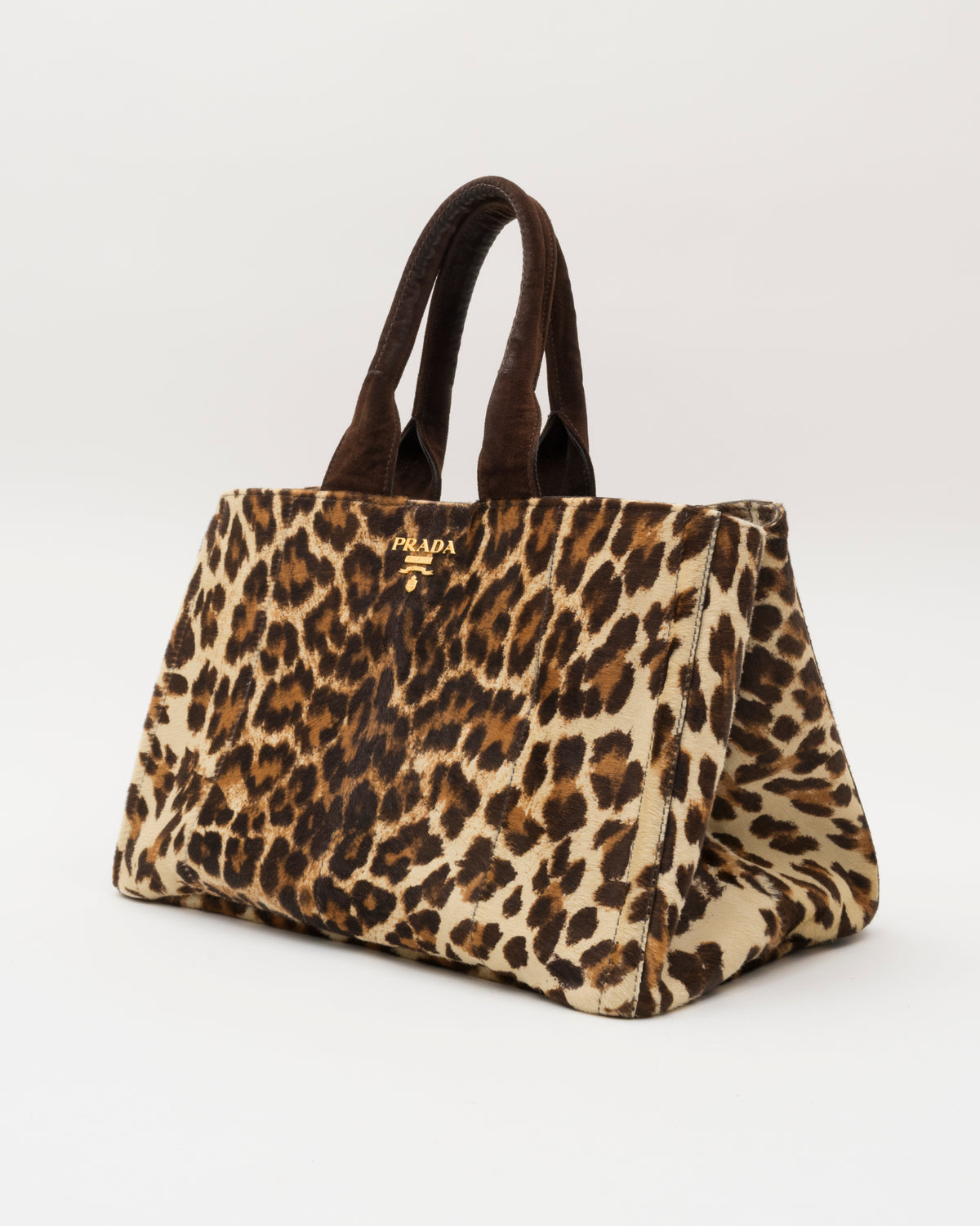 2003 PRADA Leopard Print Cavallino Pony Hair Bag