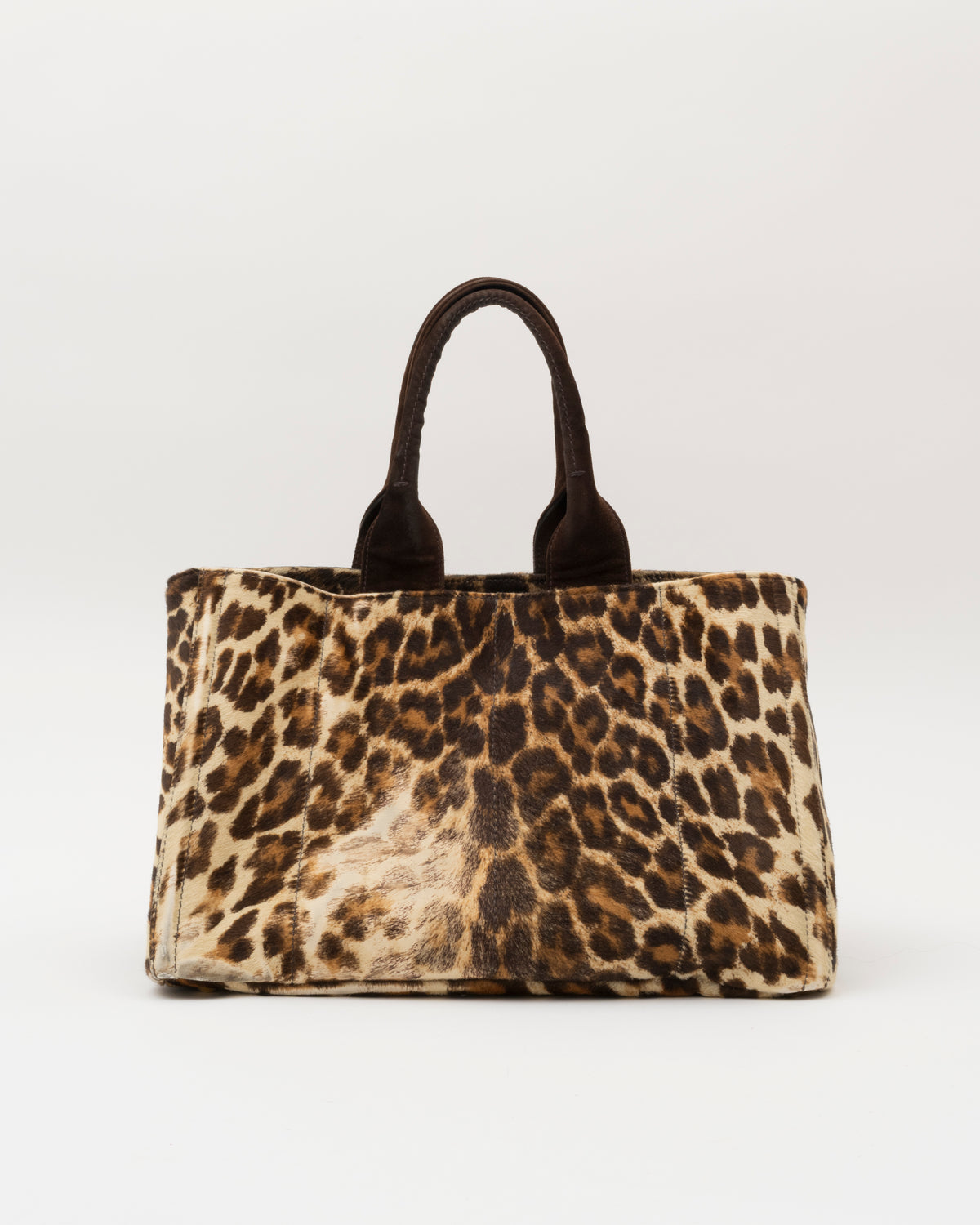 2003 PRADA Leopard Print Cavallino Pony Hair Bag