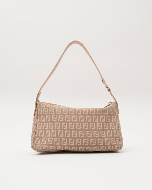 2000s FENDI Pink Zucchino Pochette Baguette