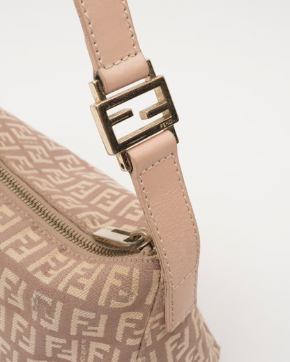2000s FENDI Pink Zucchino Pochette Baguette