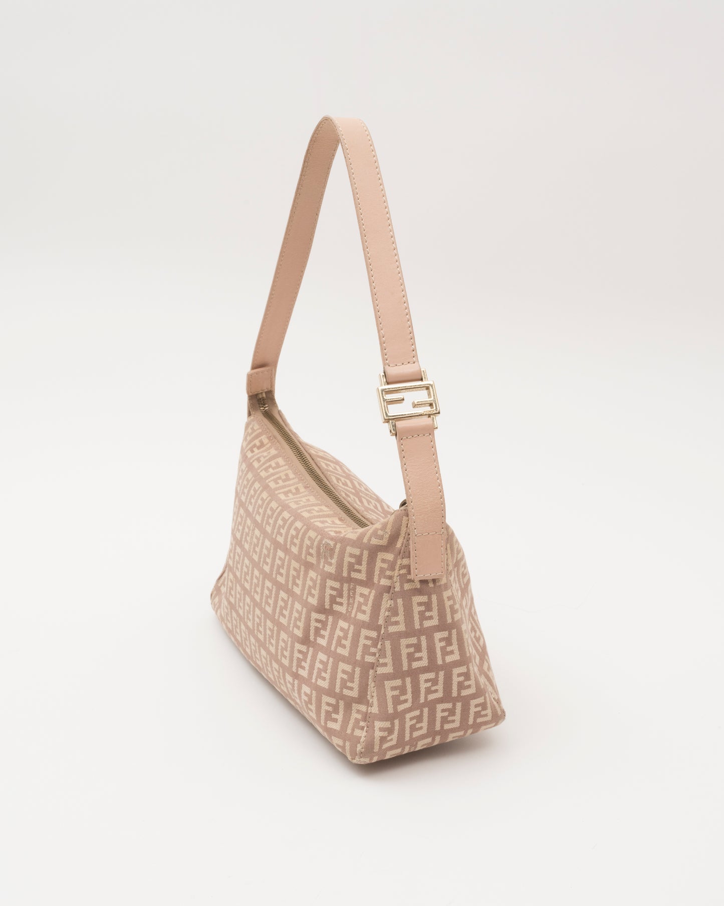 2000s FENDI Pink Zucchino Pochette Baguette