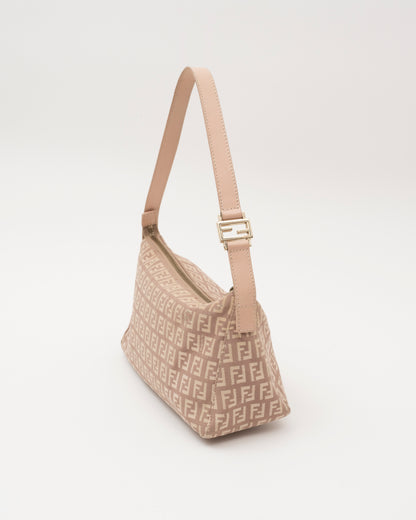 2000s FENDI Pink Zucchino Pochette Baguette