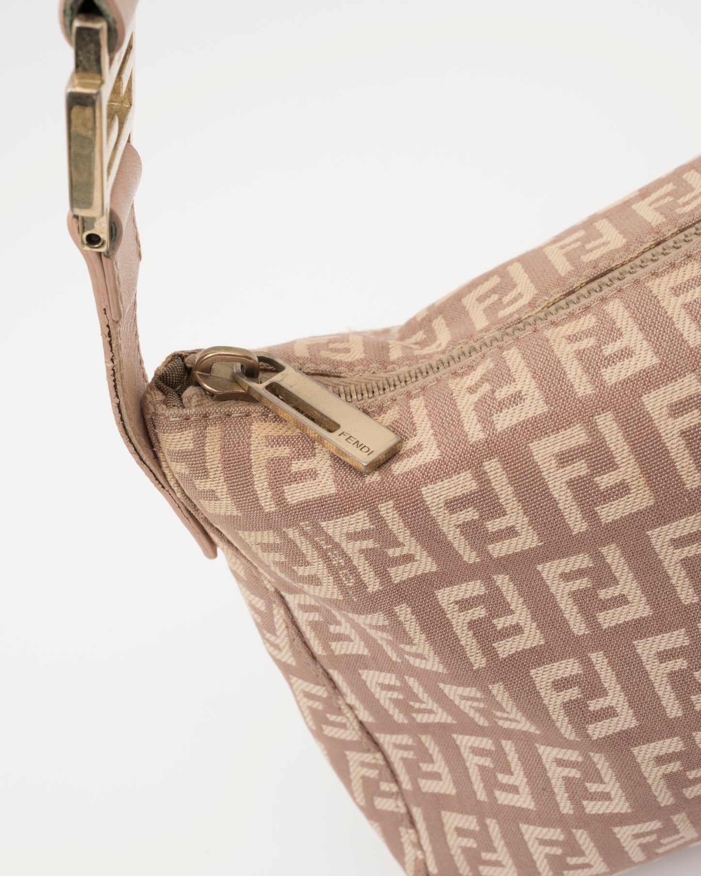 2000s FENDI Pink Zucchino Pochette Baguette