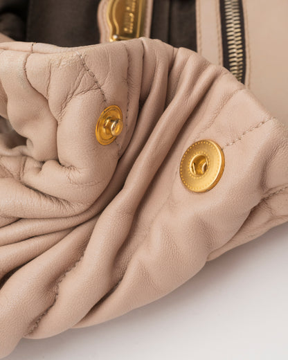 2000s MIU MIU Beige Matelasse Bag