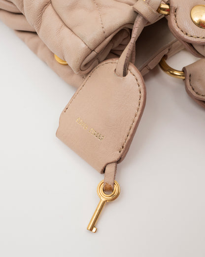 2000s MIU MIU Beige Matelasse Bag