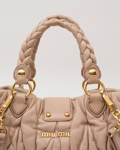 2000s MIU MIU Beige Matelasse Bag