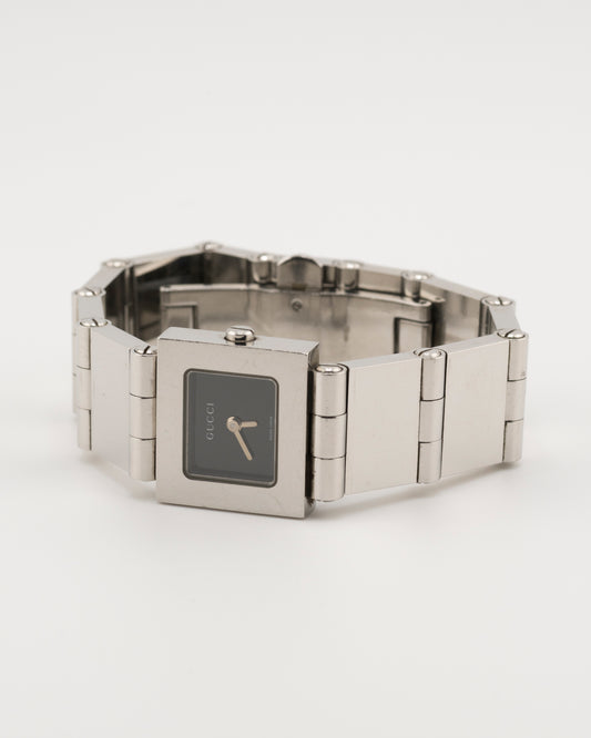 90s GUCCI 600L Silver Buckle Watch