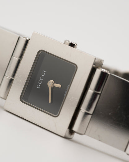 90s GUCCI 600L Silver Buckle Watch