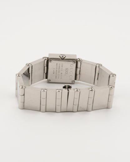 90s GUCCI 600L Silver Buckle Watch