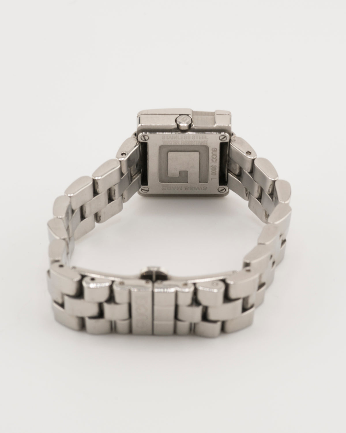 2000s GUCCI 3600L Silver Watch w/Black Dial