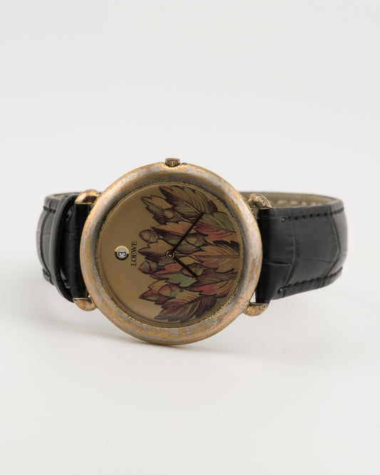 90s LOEWE Leaf & Acorn Watch
