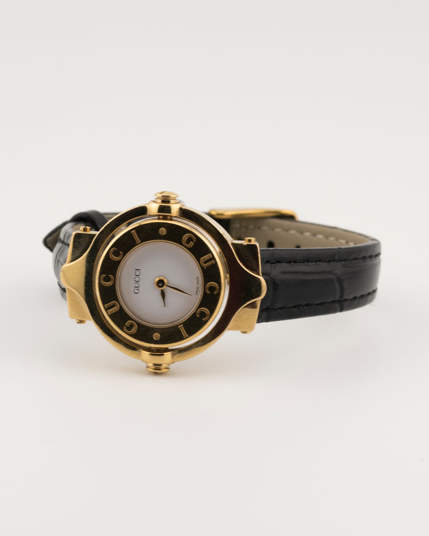 90s GUCCI 6600L Reverso Gold Watch