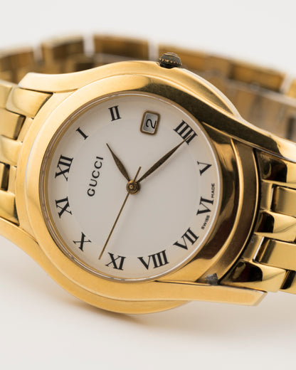 90s GUCCI 5400M Gold Watch
