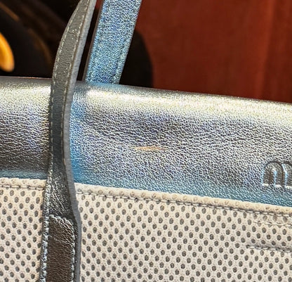 SS2000 MIU MIU Blue Metallic Technical Bag