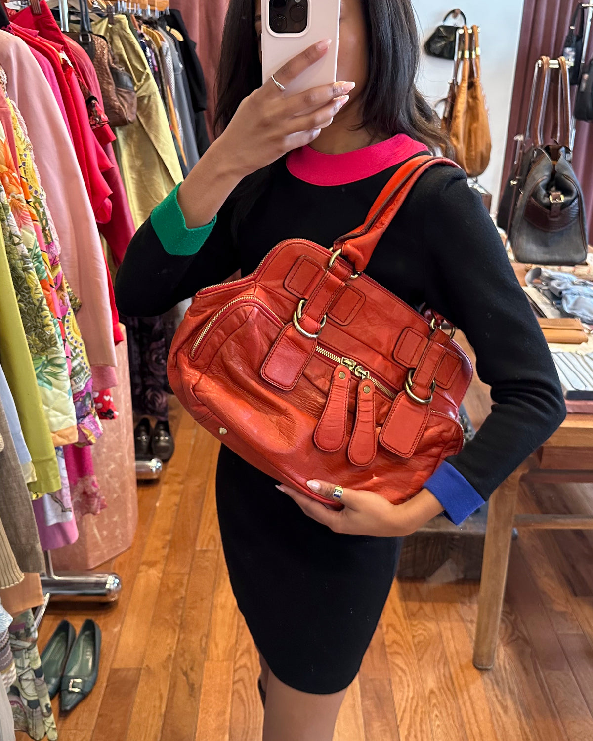 2000s CHLOÉ Phoebe Philo Era Persimmons Bay Bag