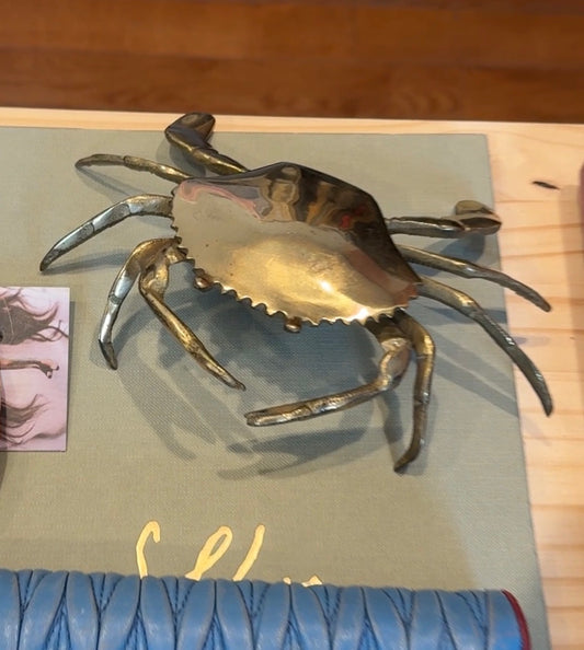 70s Brass Crab Ashtray