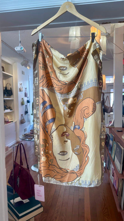 VTG Silk Art Nouveau Scarf