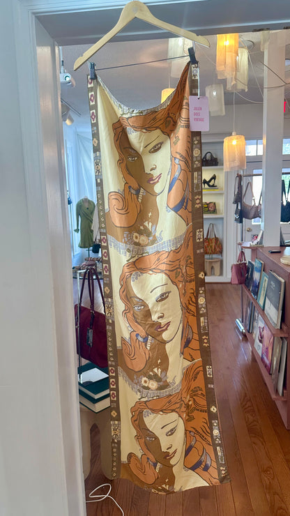 VTG Silk Art Nouveau Scarf