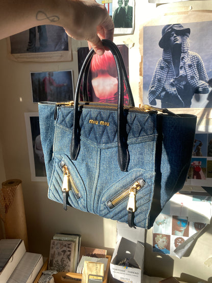 CC VTG MIU MIU Blue Denim Bag