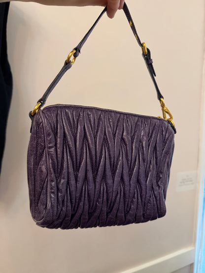 VTG MIU MIU Petite Matelasse Purple Bag